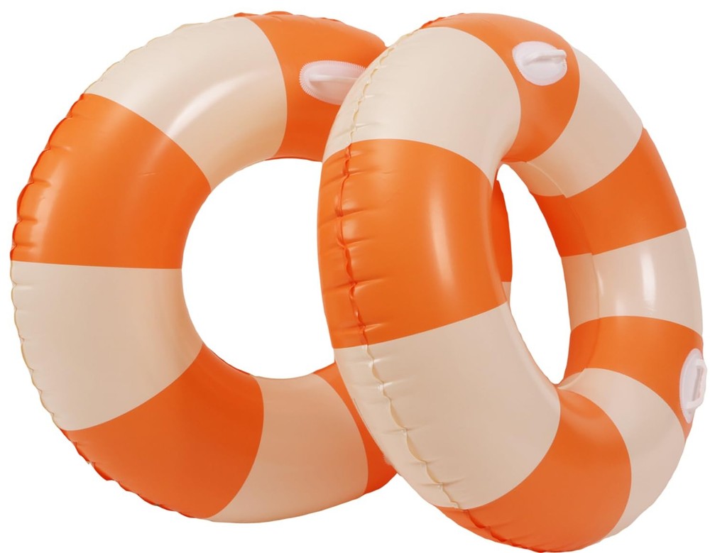 2PCS XL Striped Beach Inflatable 45″ Pool Floats for Adult Bachelorette Swim …
