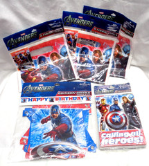 Hallmark Party Lot/5 Marvel AVENGERS Birthday Banner INVITATIONS THANK YOU Bags