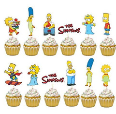 SIMPSONS GIFT BOX CAKE TOPPER CUPCAKE BALLOON BANNER SUPPLIES DECORATIONS