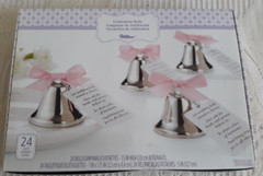 Wilton Celebration Bells Silver Set 24 Bells Ties Poems Weddings Crafts Open Pkg