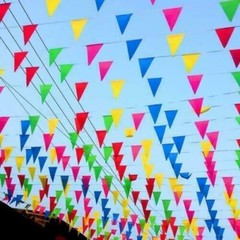 33 Feet 20 Multi Colour Flags, Banner Bunting Party Event Home Garden Decoration