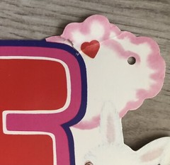Vintage 1982 Beistle Be My Valentine 25 Ft Card Stock Banner Animals Heart Day