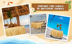 105 ft Natural Raffia Grass Table Skirts Fringes Hawaiian Luau Straw Grass Skirt