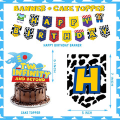 Two Infinity and beyond Birthday Decorations, 2Nd Birthday Decorations for Boy,