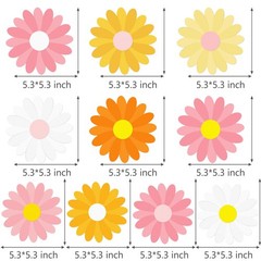12 PCS Daisy Theme Centerpiece Sticks Groovy Spring Flower Table 70s Hippie