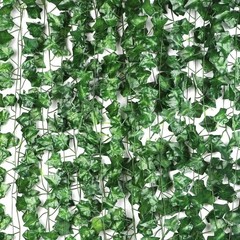 LAFORET Fake Vines for Room Decor(12 Pack 84ft), Home Bedroom 84 feet, Green