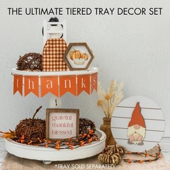 Beautiful Tiered Tray Decor Set for Christmas – Interchangeable All Season De…
