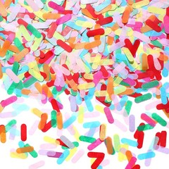 3.52 oz Rainbow Tissue Sprinkle Donut Table Confetti for Baby Shower Birthday