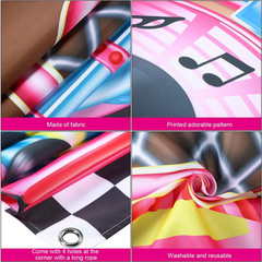 Jukebox Cutout Banner Decoration 50’s Rock and Roll Banner Backdrop Retro Birthd