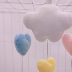Sweet Plush Cloud Star Heart Pendant Home Decoration Cute Birthday Party Decor
