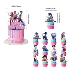 KPOP Hunters Birthday Party Supplies Set Balloons Cake Toppers Backdrop Banner