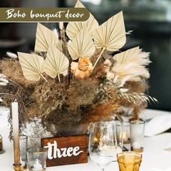 Cenkaiyang 10 Pcs Boho Dried Palm Spears Leaves, Real Fans with Natural
