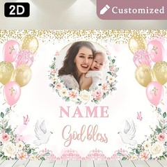 1pc 2D Personalized Party Banner Theme Custom Name Photo Backdrop Decor❀