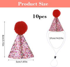 10 PCS Mini Party Hats for Stuffed Animals Cat Birthday Hat Mini Birthday Hat…