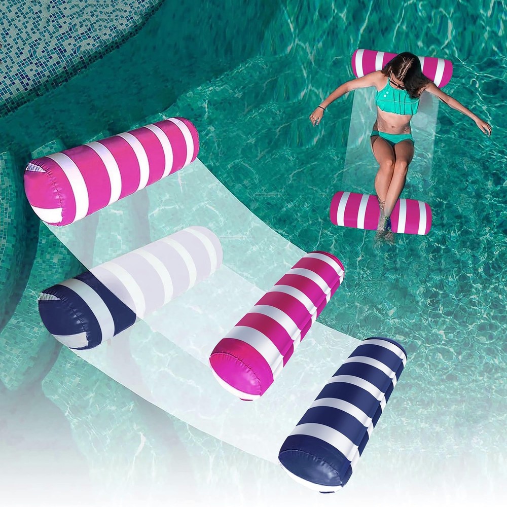2Pack Swimming Pool Float, MultiPurpose Inflatable Pool Hammock Saddle, Loung…