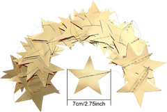 Glitter Star Garland Banner 130FT Hanging Party Backdrop Graduation Decor Golden