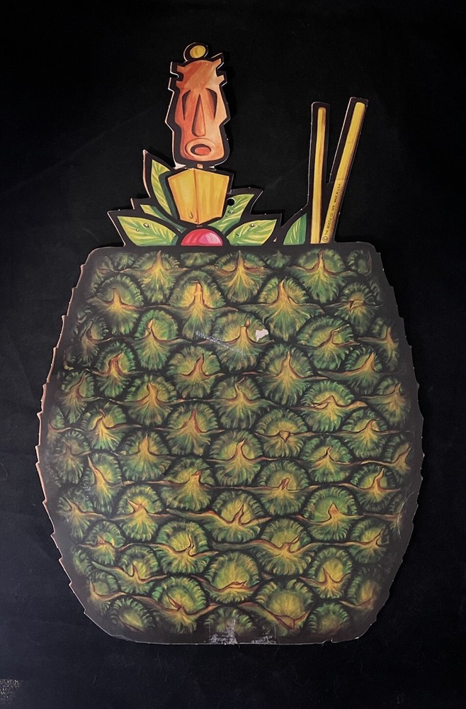 Beistle Co. Hawaiian Pineapple Cocktail Drink Die Cut Decor 1979 Vintage 17”