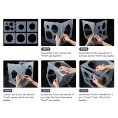 2-10 Inch Collapsible Plastic Balloon Sizer Box Cube, Balloon Size Measuremen…