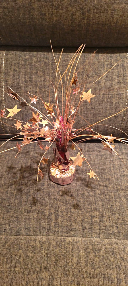 Pink & Gold Foil Star Cascade Table Centerpiece Decoration for Party