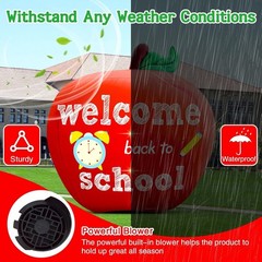 Cute Apple Inflatable Decoration: 4.9FT – Bright LED & Waterproof for Classrooms