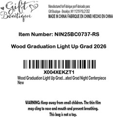 Grad 2026 Light up Sign LED Marquee Letters Graduation Decor Lighted Wooden Sign