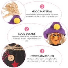 4 Pcs mini scarecrow on a stick Garden Portable Outdoor Scarecrow Decors Garden
