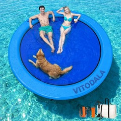 Water Hammock Heavy Duty, Large Pool Float Lake Floats for Adult, Round Infla…
