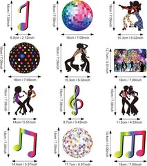 53 Pieces Disco Party Decorations, 70s Disco Ball Hanging Swirls Ceiling Deco…