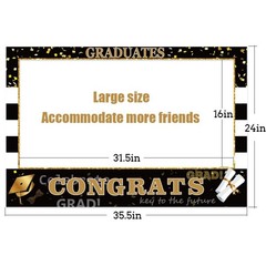 2026 Graduation Photo Booth Props Frame – Large 35.5 x 24 Inch Durable Hollow…