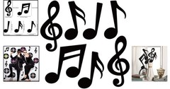 40 Durable Music Notes Silhouettes – Versatile Decor for Parties & Events