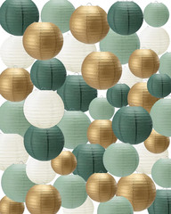 48 Pcs Paper Lanterns Party Decorations Chinese Lanterns round Paper Decor 4/6/8