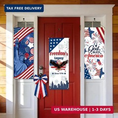 6 Pcs 4th of July Decorations Independence Day, 250th Anniversary Hanging Banner