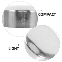 2Pcs Silver Metal Handrail End Caps Durable Stainless Tube Protectors for Home