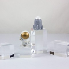 Clear Polished Acrylic Cube Cylinder Round Photo Props, Transparent Solid Acr…