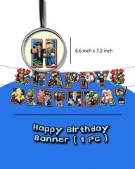 Video Game Themed Birthday Party Decorations Kit Party Supplies BannerTablecloth