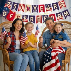 US 250th Anniversary Decorations – 250 Years of Freedom Banner Red White Blue…