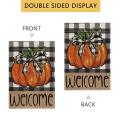 Fall Decorations for Home, Fall Welcome Garden Flag Pumpkin Double Sided Deco…