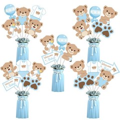 24 Pieces Bear Baby Shower Centerpiece Sticks Bear Theme Boy Birthday Table T…