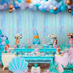 2 Packs Foil Fringe Curtain Backdrop | Party Decoration | Birthday Photo Booth