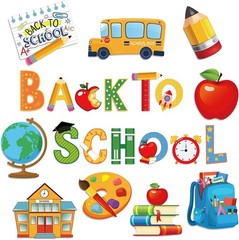 Assorted 51 Paper Cutouts for Back to School – Perfect for Classrooms & Parties