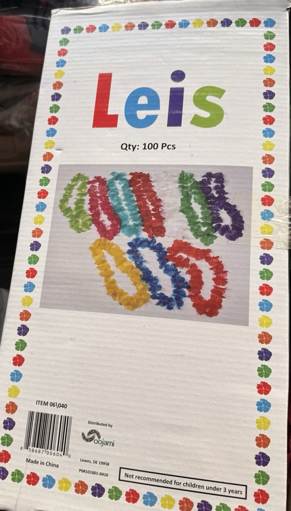 100 Pcs Leis – Hawaiian Luau party Bulk Leis
