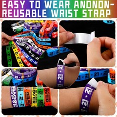 Teling 1200 Pcs over 21 Paper Wristbands Events Wristbands Colored Waterproof…
