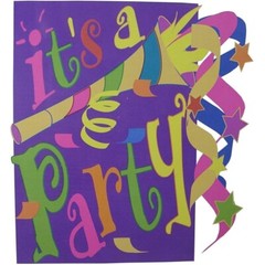 It’s A Party 3D Applique House Garden Yard Flag 30″x 42″ NEW