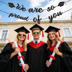 2026 Graduation Decorations Banner – Party Large, black