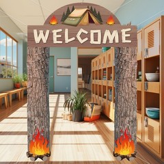 3 Pcs Camping Themed Party Decorations Camper Banner Welcome Porch Sign Campe…