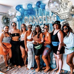 Blue Dancing Queen Birthday Decoration Mamma Mia Disco Party Decors 70s Theme