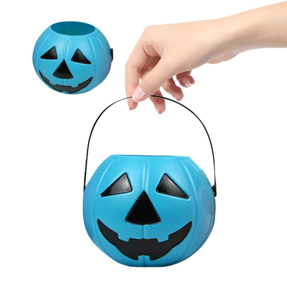2 Pcs Pumpkin Containers for Candy Trick Treat Bucket Pail Kids Halloween