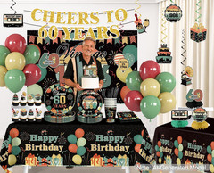 221Pcs 60Th Birthday Decorations for Men Women, All-In-One Vintage 1966 Party Su