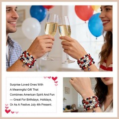 Minimalist Elastic Bracelets for Independence Day – Perfect for Celebrations