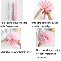 10 PCS Teal Paper Pom Poms Tissue Paper Flowers Wedding Baby Shower